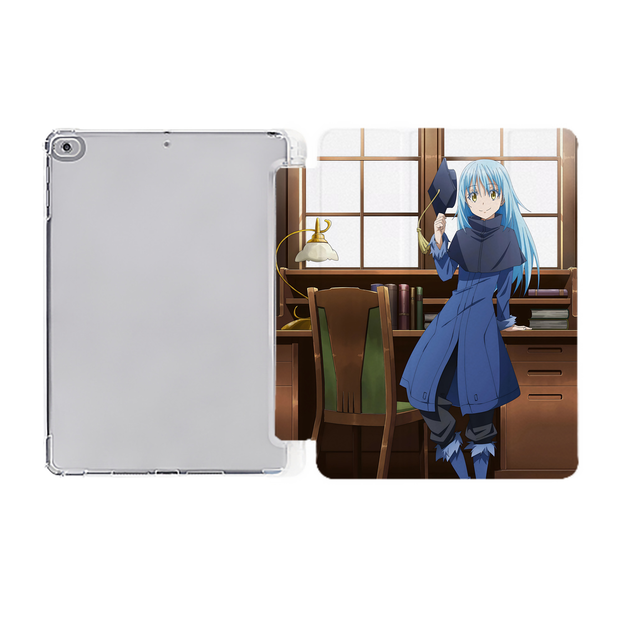 （画像用） 転スラ Regarding Reincarnated to Slime IPad ケース ペン収納付き 三つ折りスタンド PUレザー×シリコン 対応機種9.5/10.5/10.9インチ